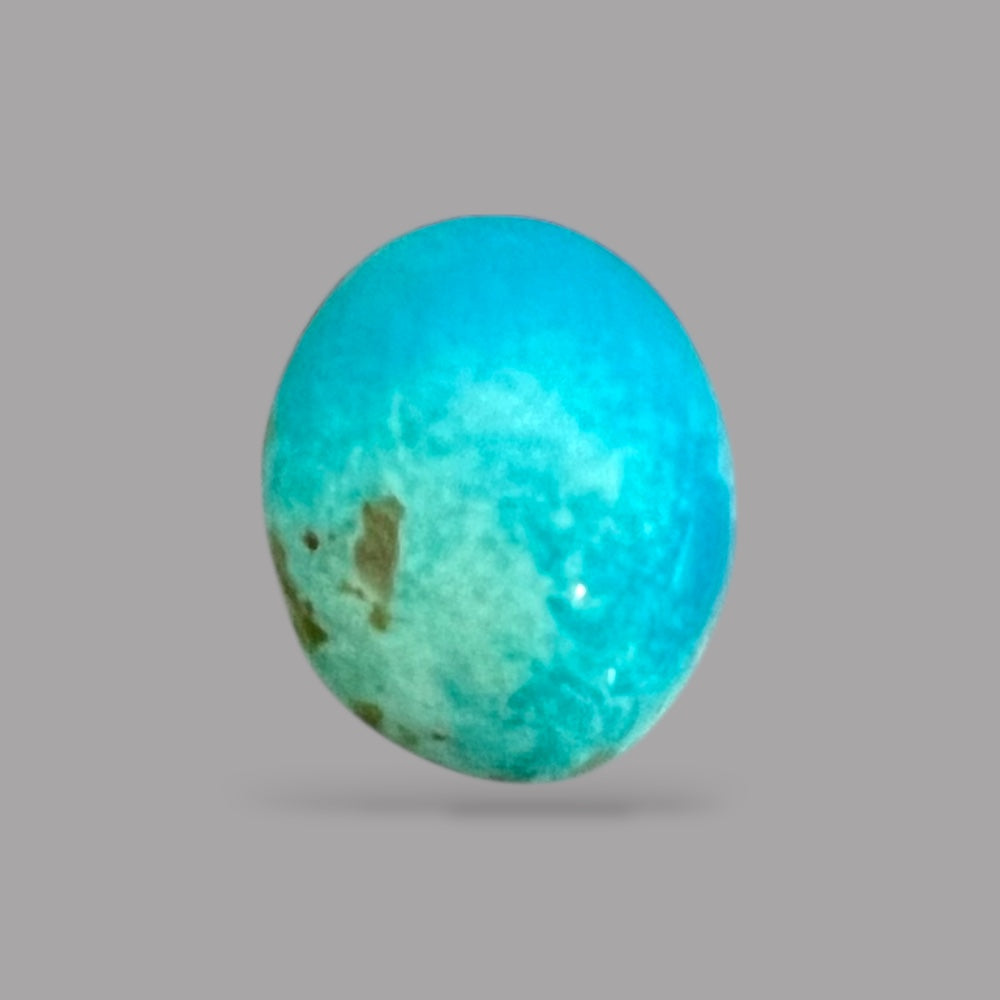 Turquoise Stones For Sale 3.51 Carats 10.9 x 9 x 5.5 mm in oval