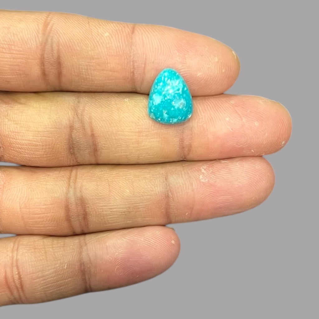 Turquoise Stones For Sale 6.55 Carats 13.8 x 11.3 x 6 mm in Pear