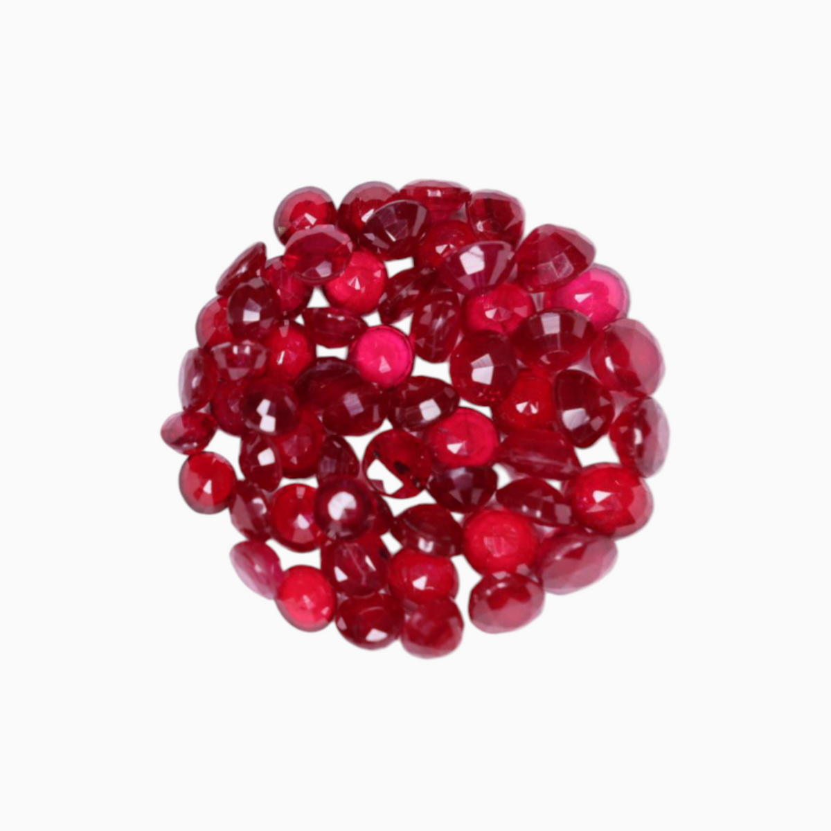 Ruby In Round Shape 10.67 Carats in Total Size 3mm