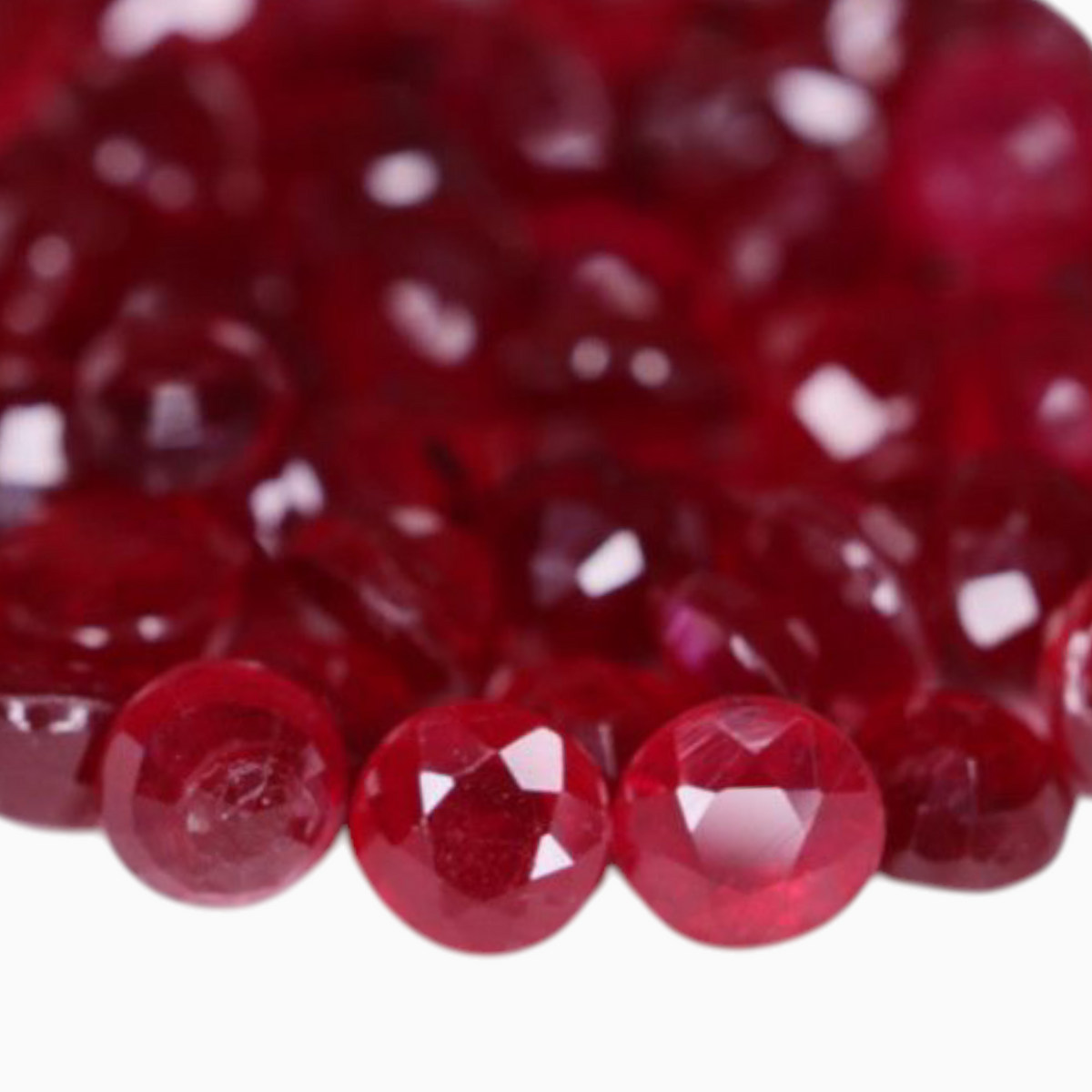 Ruby In Round Shape 10.67 Carats in Total Size 3mm