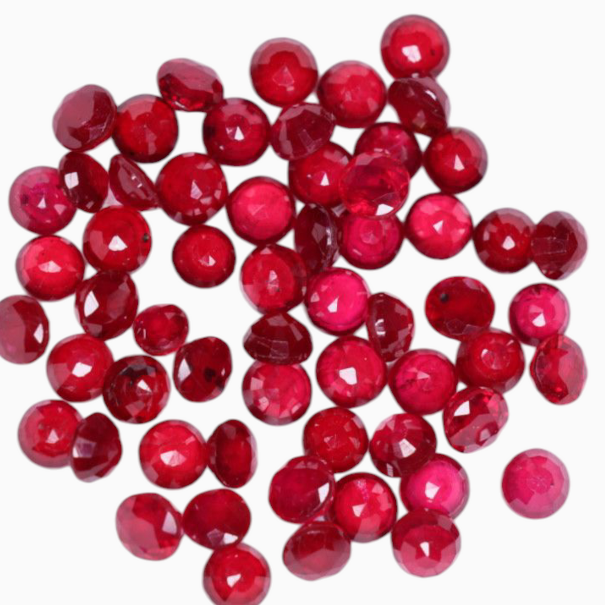 Ruby In Round Shape 10.67 Carats in Total Size 3mm