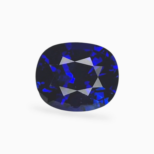 Natural Blue Sapphire Stone Cushion Shape 2.55 Carats Size 8.65x7.06x5.00mm