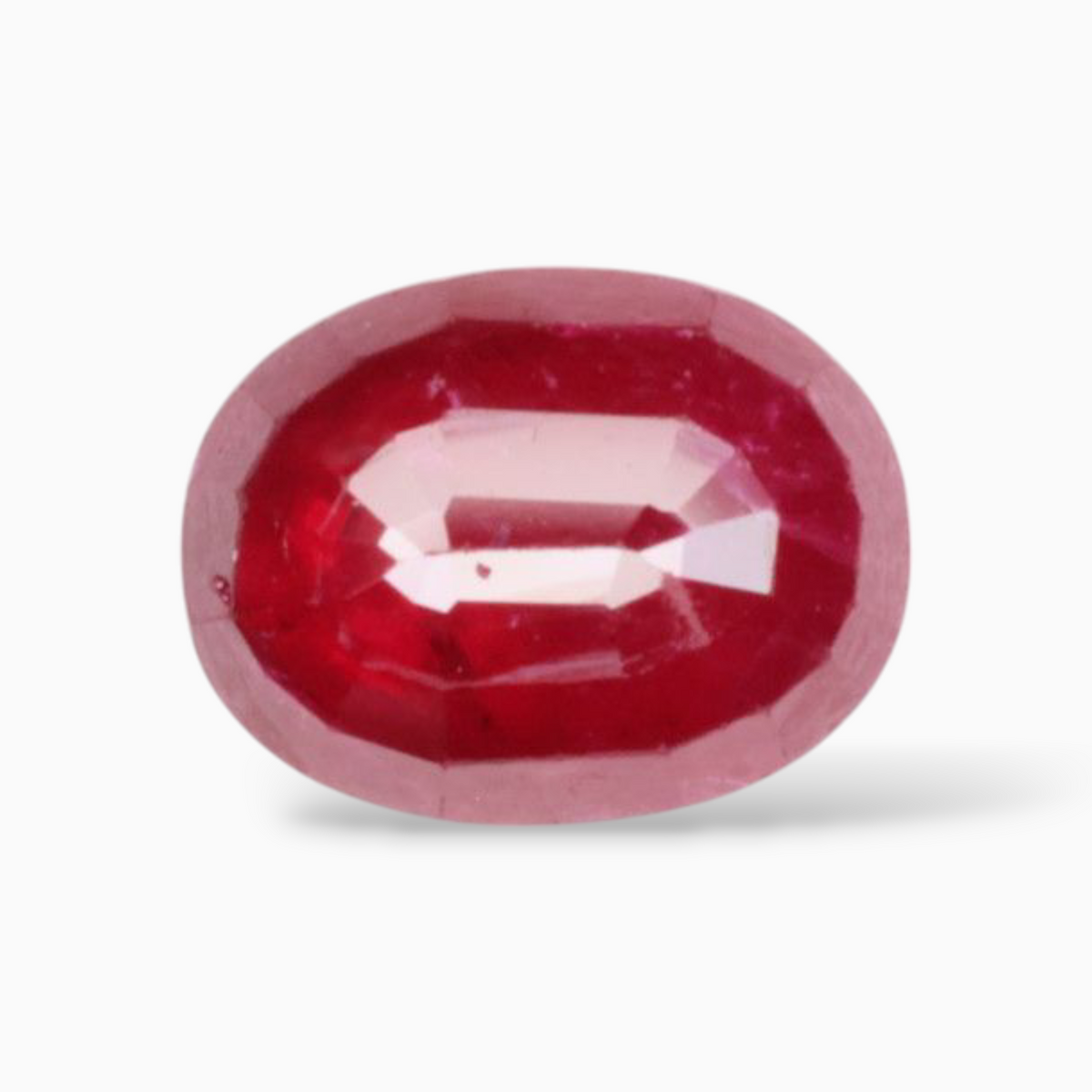 Untreated Manik Ruby Stone In Oval Shape 1.26 Carats 7.9x6mm Size