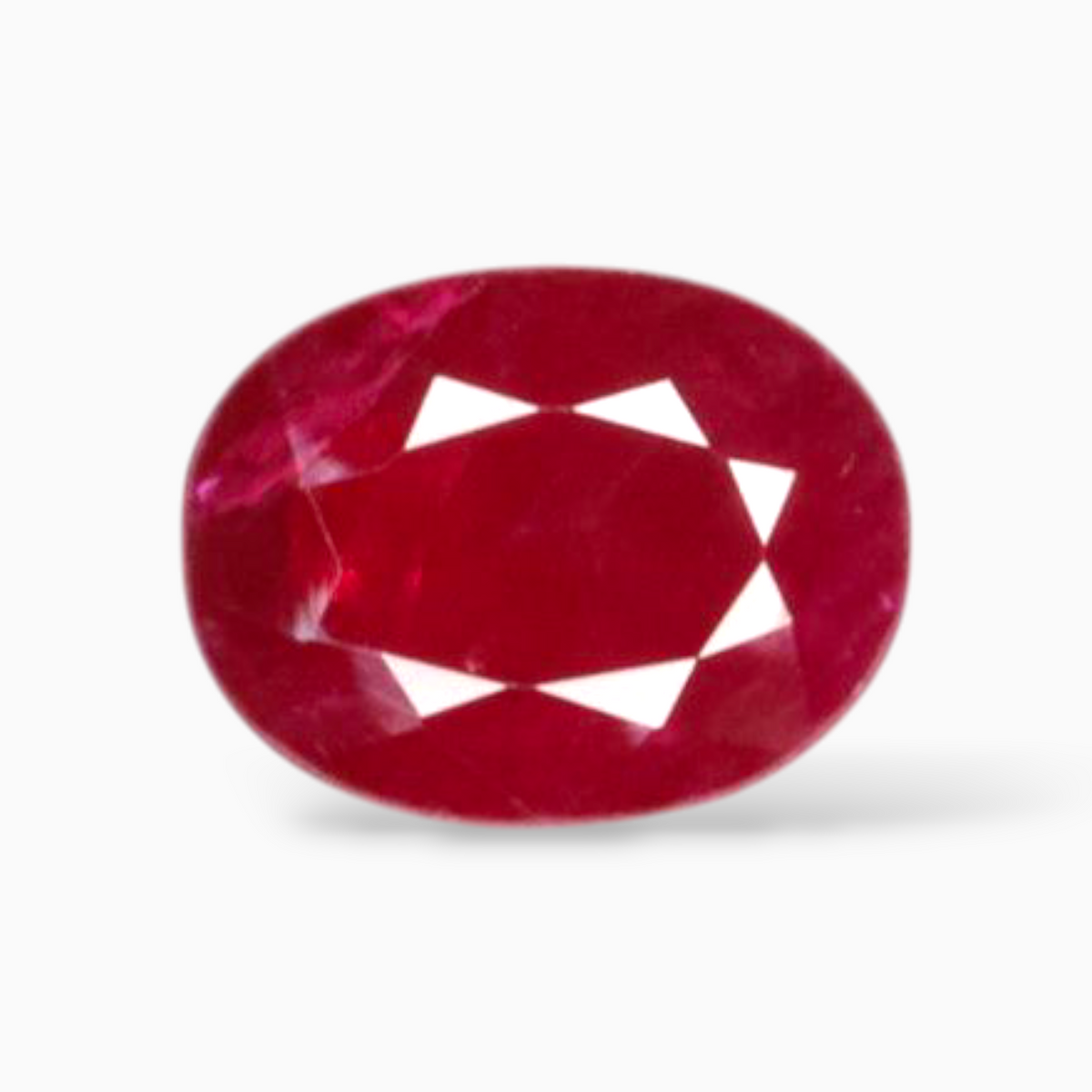 Untreated Manik Ruby Stone In Oval Shape 1.26 Carats 7.9x6mm Size