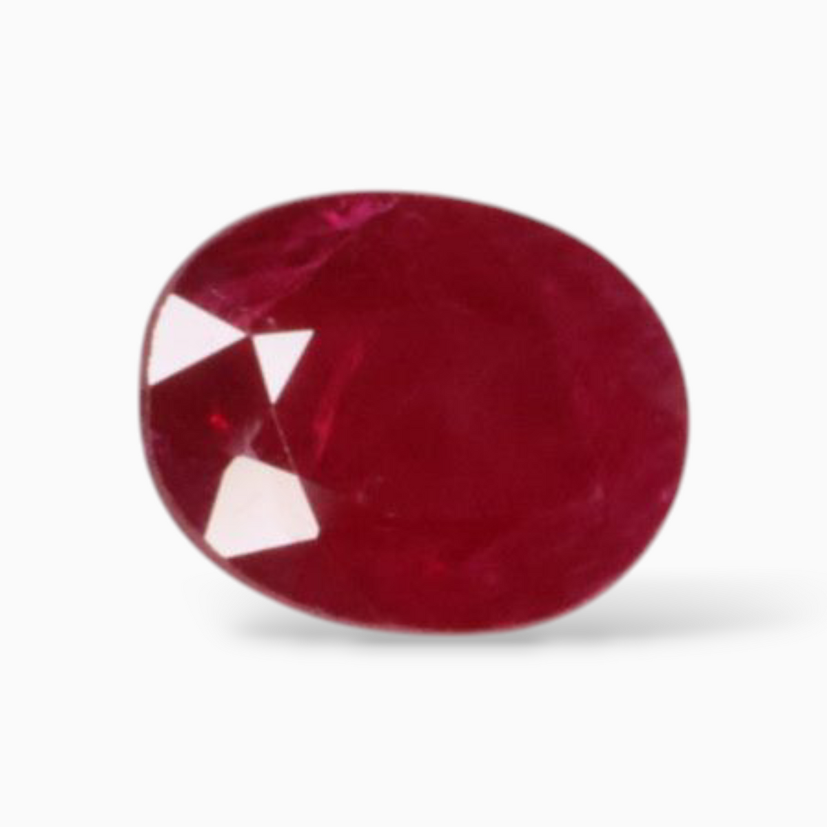 Untreated Manik Ruby Stone In Oval Shape 1.26 Carats 7.9x6mm Size