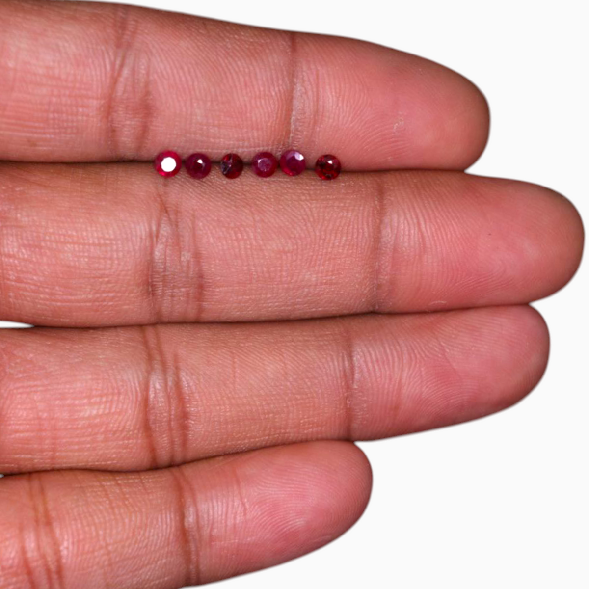Ruby Gemstone For Sale In Round Shape 8.51 Carats Size 3mm