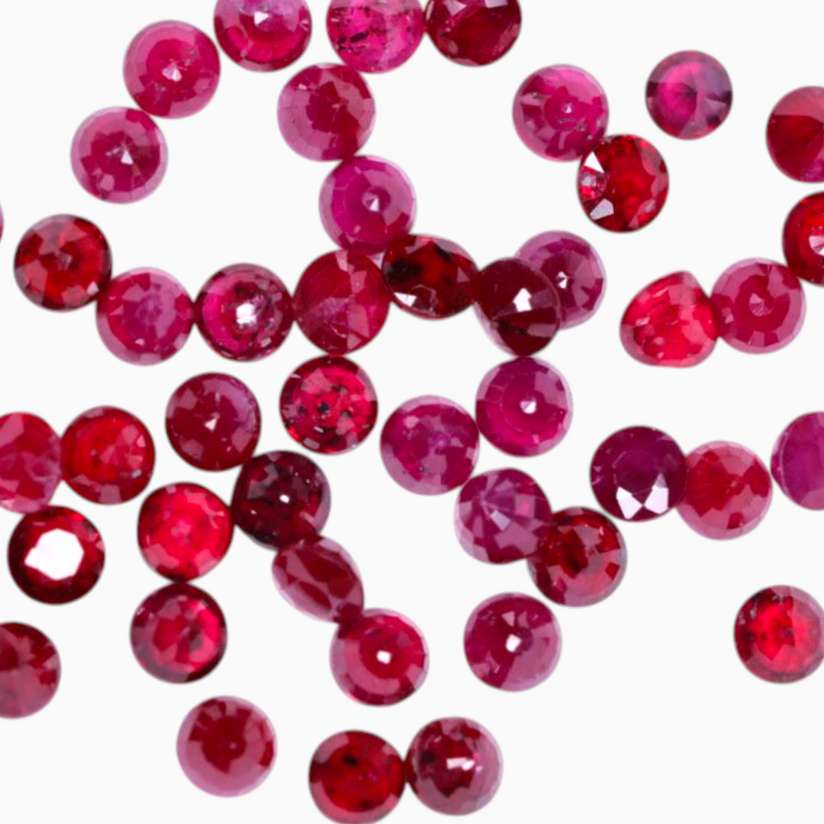 Ruby Gemstone For Sale In Round Shape 8.51 Carats Size 3mm