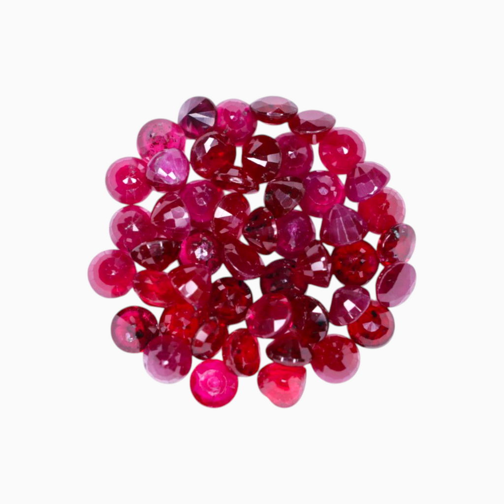Ruby Gemstone For Sale In Round Shape 8.51 Carats Size 3mm