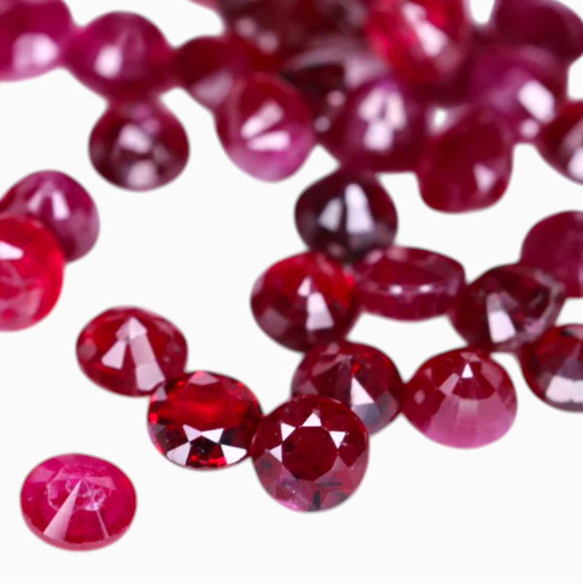 Ruby Gemstone For Sale In Round Shape 8.51 Carats Size 3mm