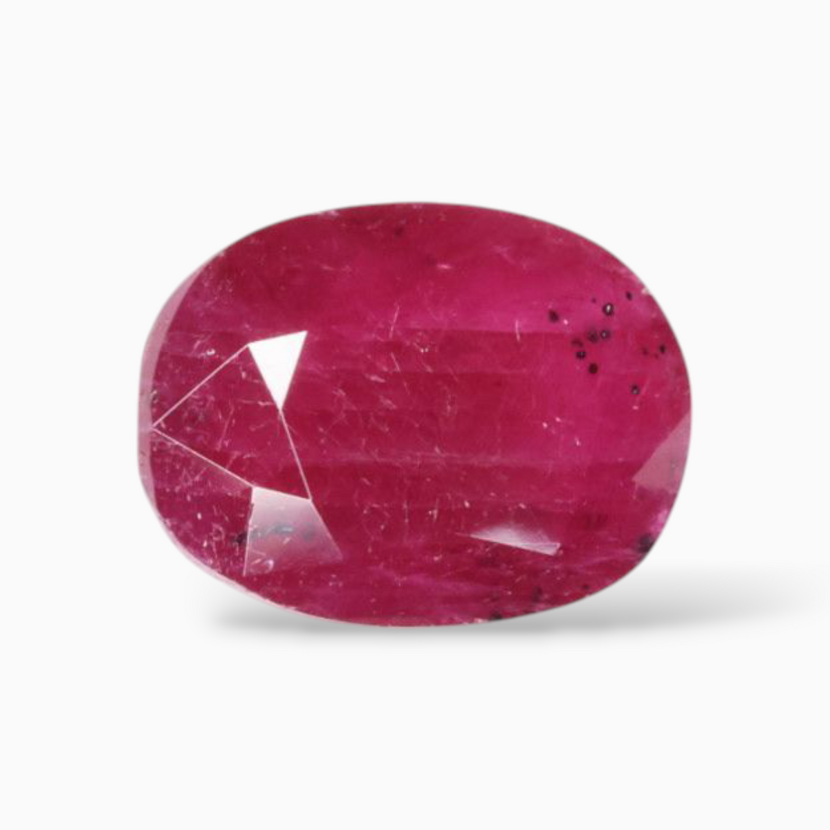 Untreated Ruby Gemstone In Oval Shape 11.29  Carats 15.1x11mm Size