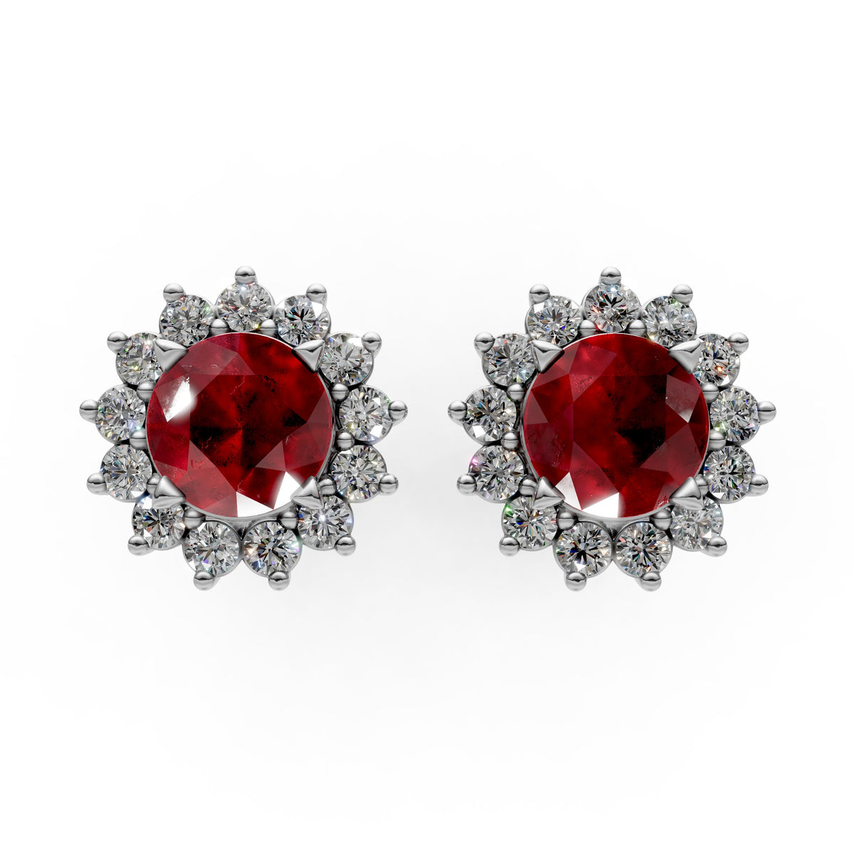 Ruby Earrings for Women in Gold with Moissanite Stones – Uzma Design