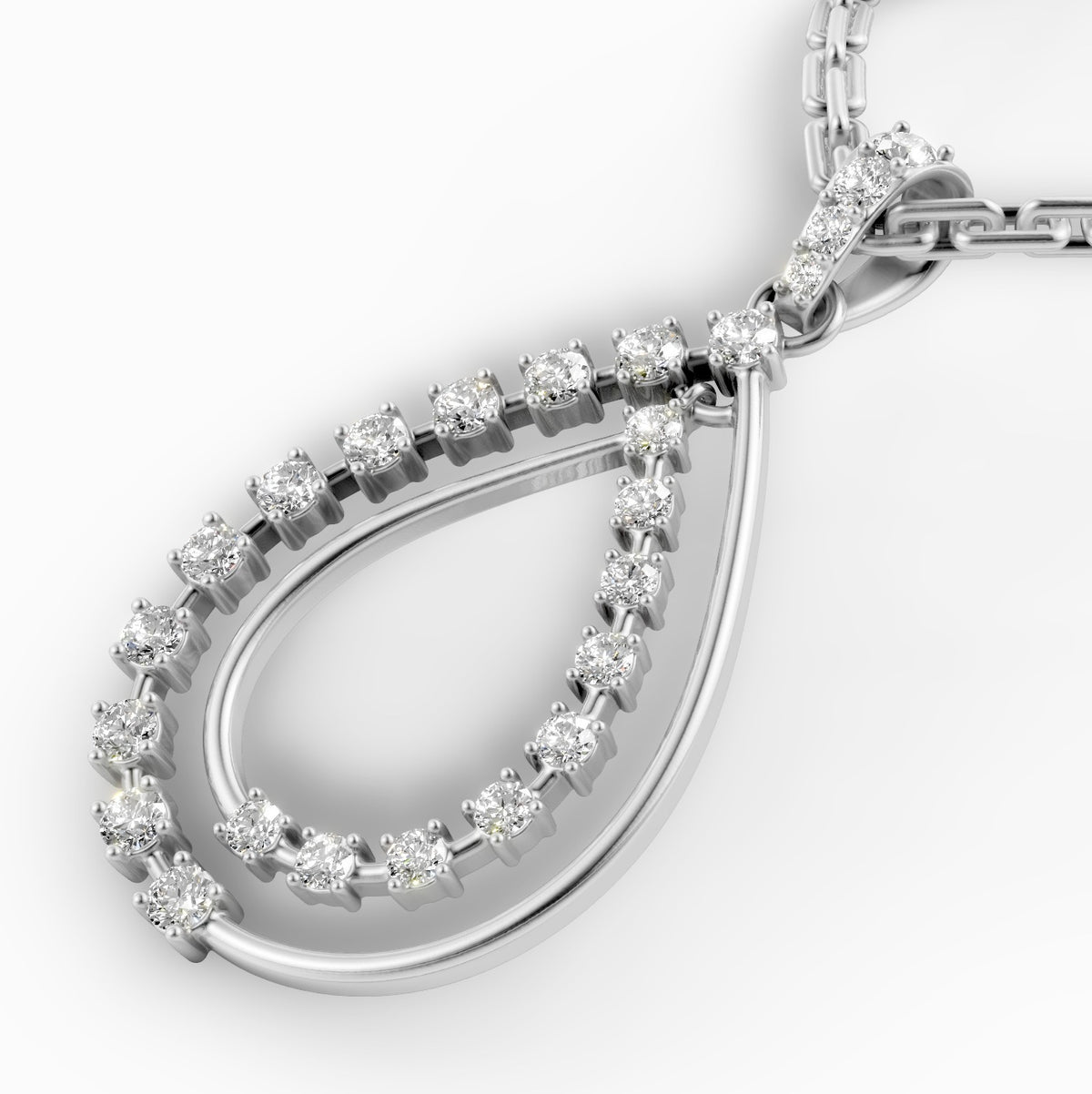 Diamond Pendant & Earrings Set – 18K Gold, 7.50g (Total Diamond Weight: 1.76 ct)