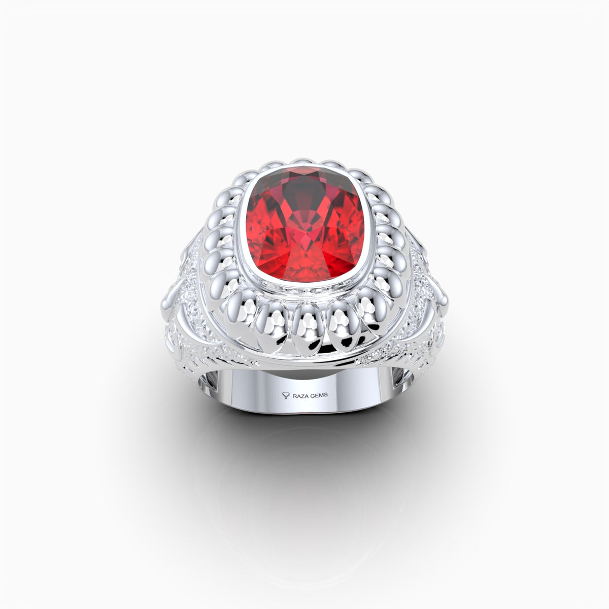 Natural Cocktail Ruby Ring in 18K Gold - Augusta