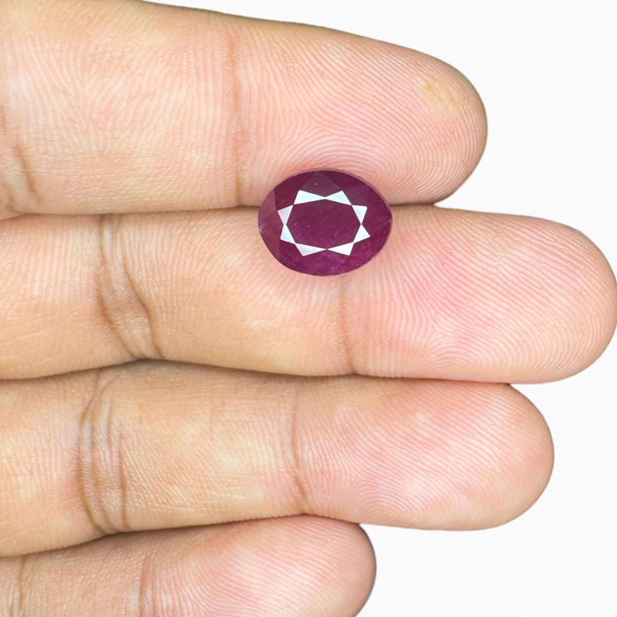 Natural Burmese Ruby Manik Stone Oval Cut 9 Carats , 11x8.96x6.94mm From Burma