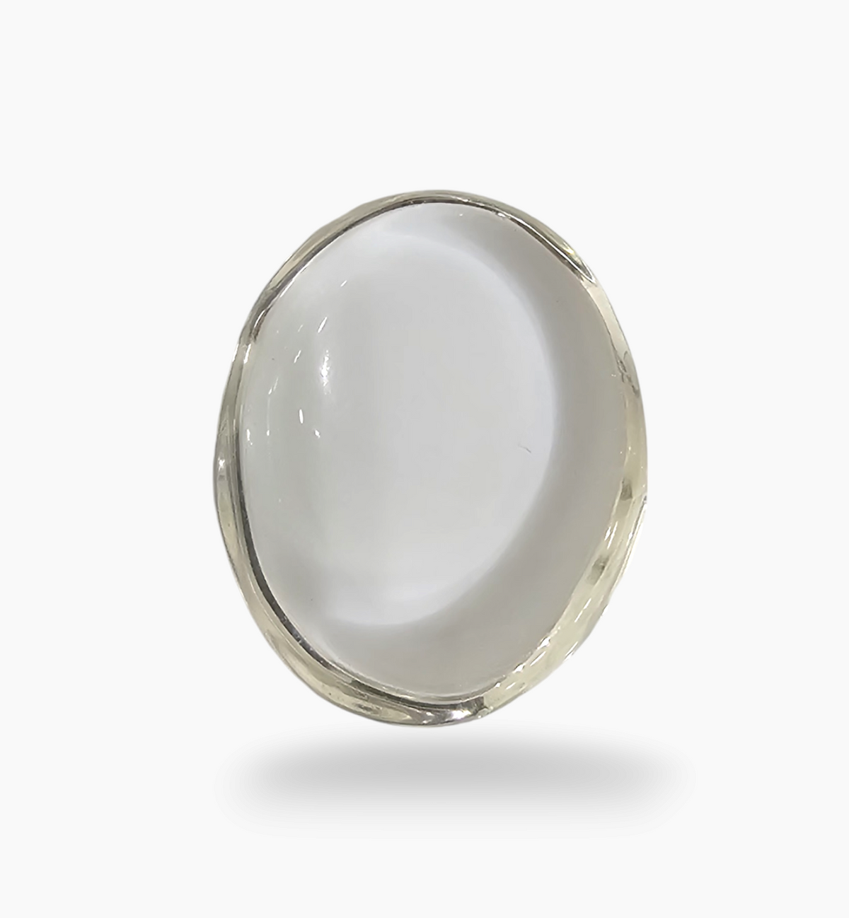 Natural White Topaz Stone 8.99 Carats Oval Cabochon Shape Size 17.5X14mm