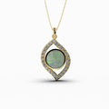 White Australian Opal Pendant - Zoe