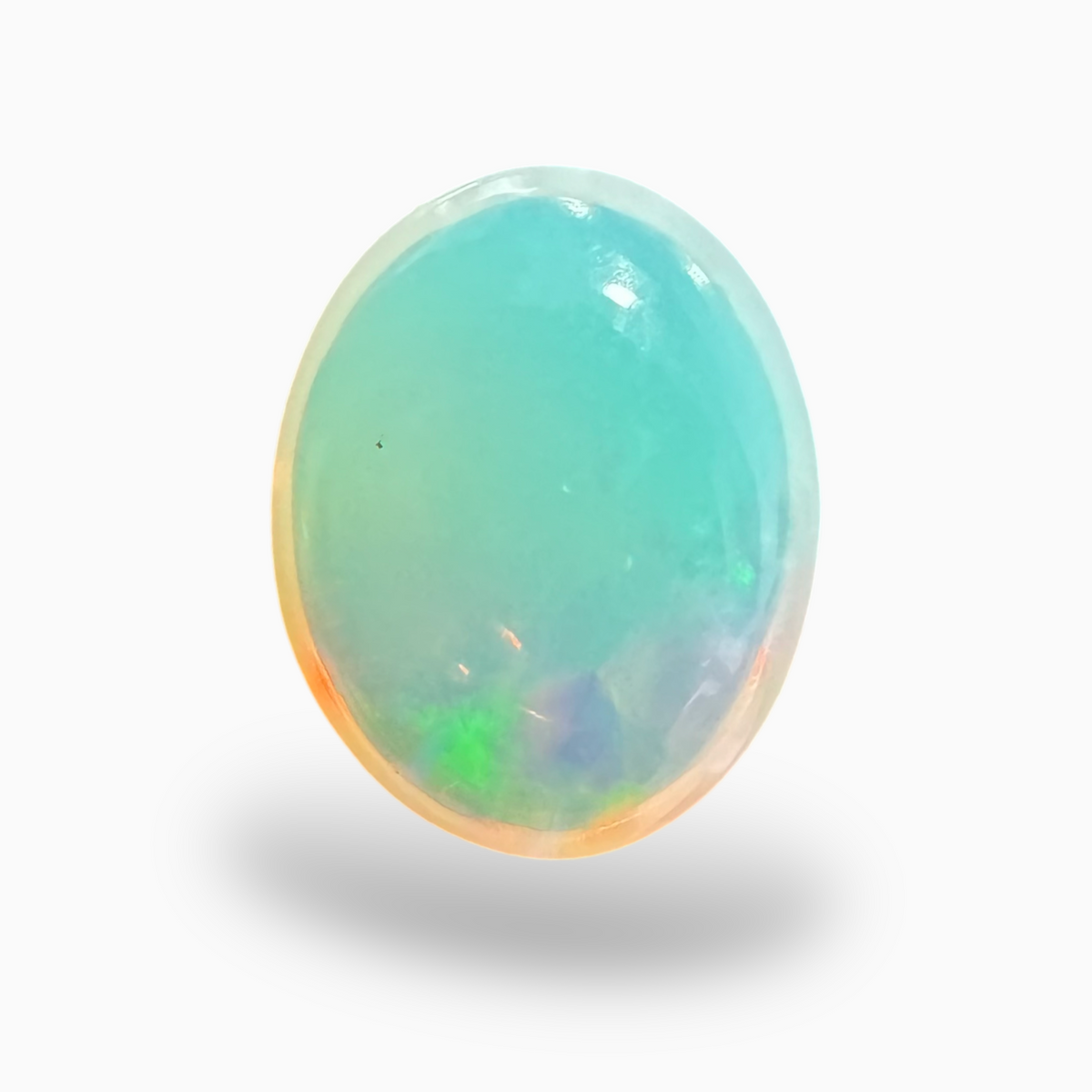 White Etopian Opal Natural Stone 4.87 carat 15x12mm