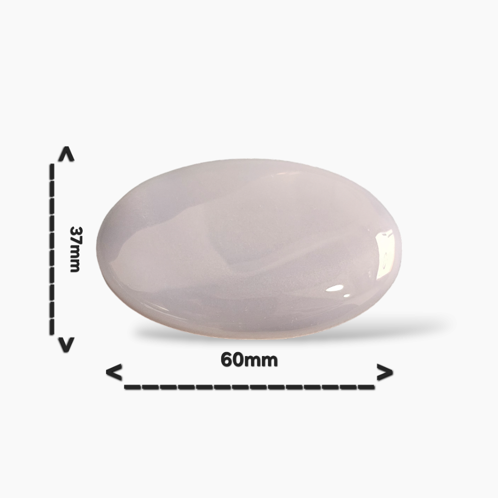 White Milky Chalcedony Stone in Oval Shape 175.29 Carats for Sale