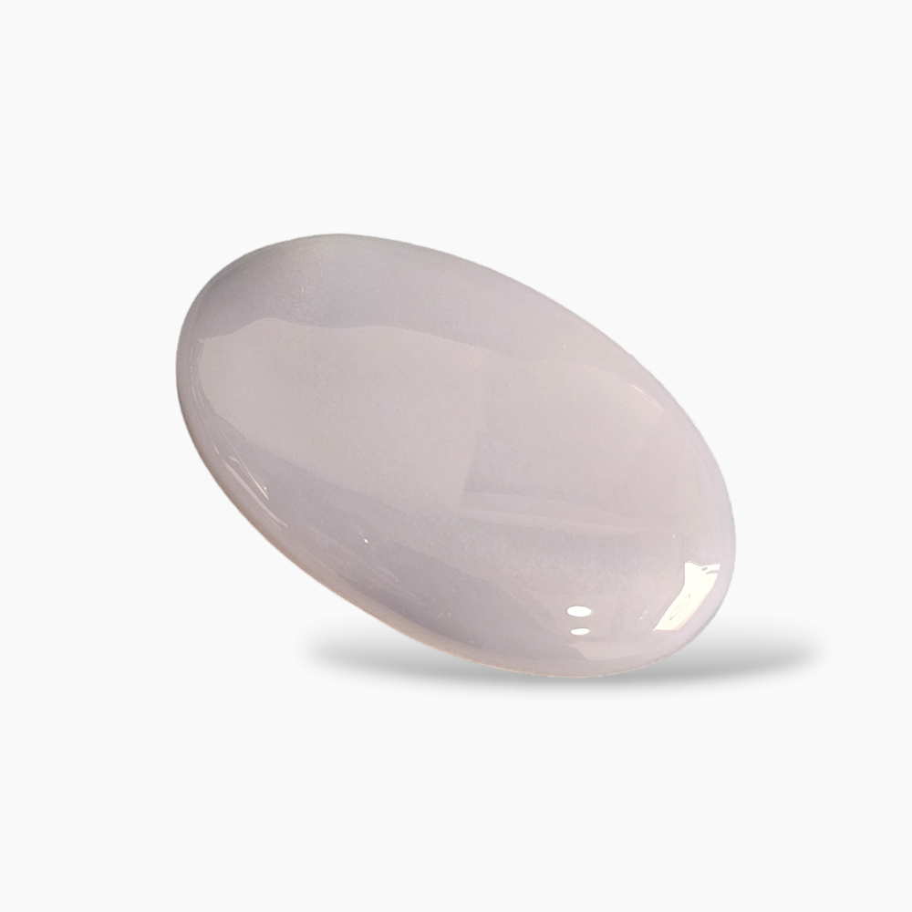 White Milky Chalcedony Stone in Oval Shape 175.29 Carats for Sale