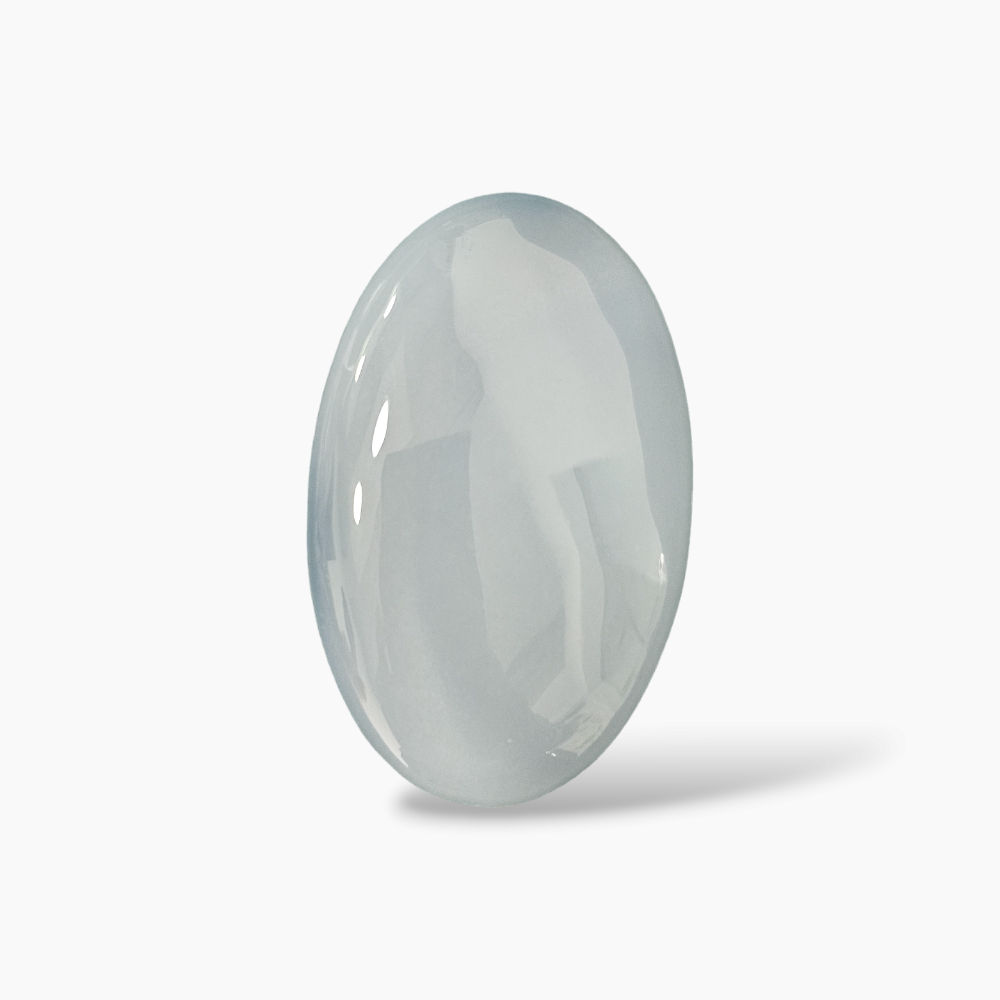 White Milky Chalcedony Stone in Oval Shape 175.29 Carats for Sale