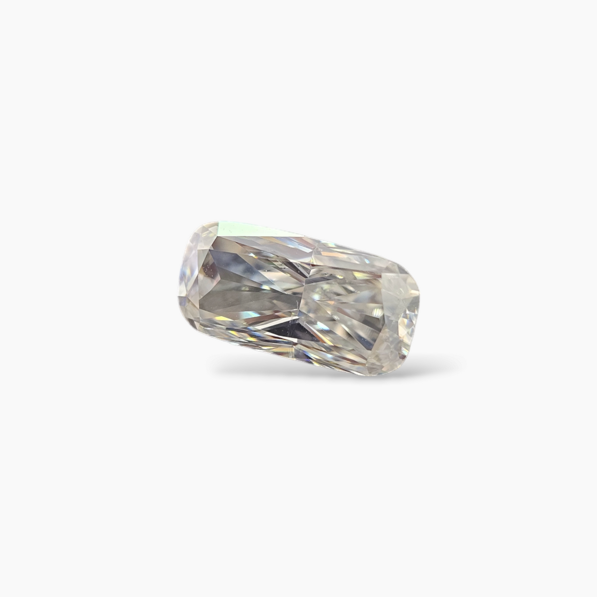 White Moissanite Diamond in Cushion Cut 3.08 Carats Weight for Sale