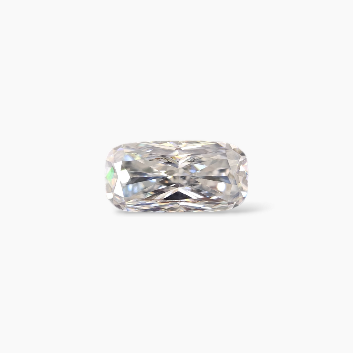 White Moissanite Diamond in Cushion Cut 3.08 Carats Weight for Sale