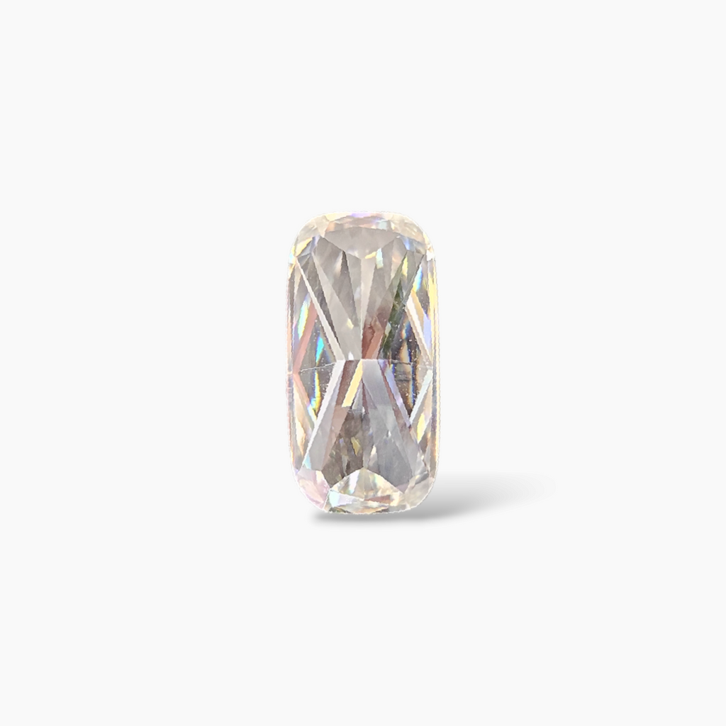 White Moissanite Diamond in Cushion Cut 3.08 Carats Weight for Sale