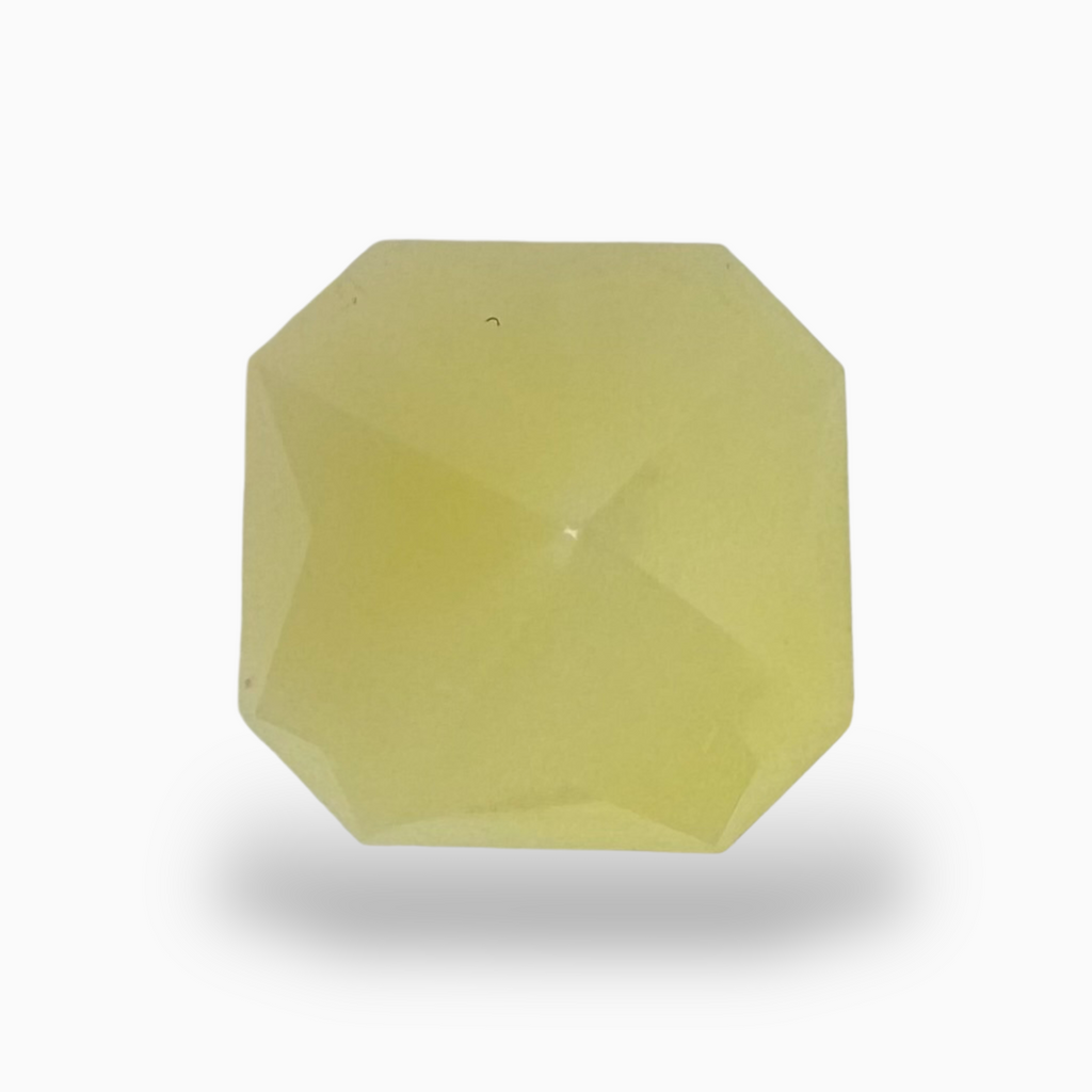 Natural White Color Ethiopian Opal Stone 1.8 Carats Asscher Cut Shape 9mm