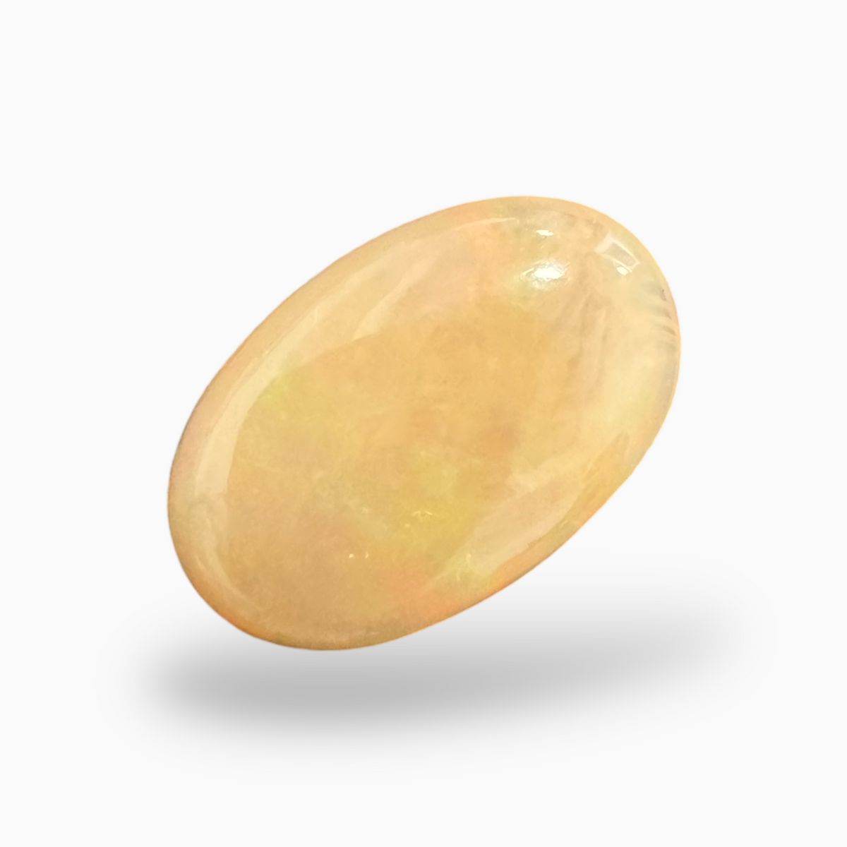 Natural White Ethiopian Opal Stone 10.28 Carats Oval Cabochon Shape 21X14.5mm