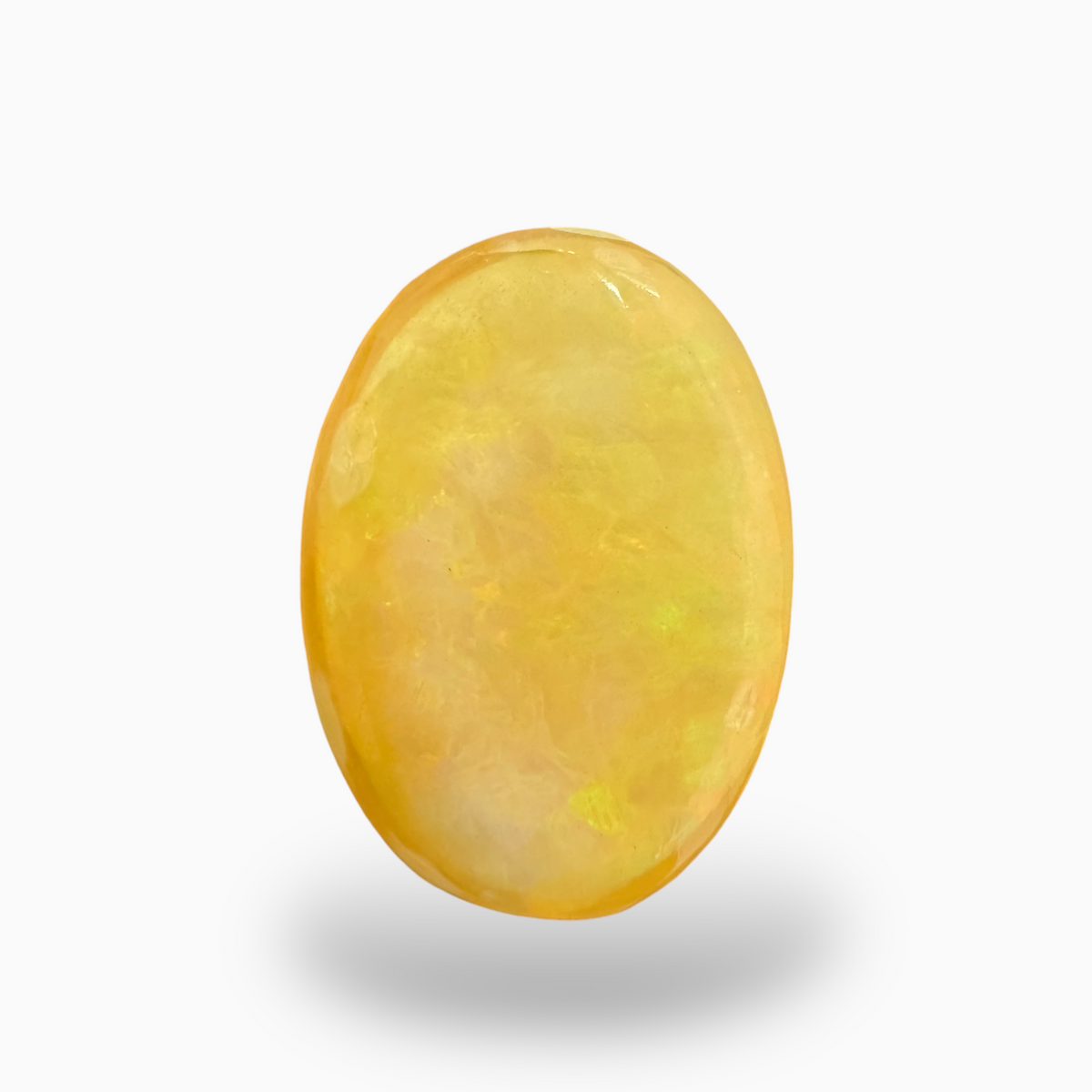 Natural Golden Ethiopian Opal Stone 19.23 Carats Oval Cabochon Shape 24.5X17.5mm