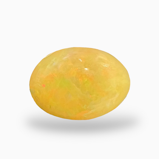 Natural Golden Ethiopian Opal Stone 19.23 Carats Oval Cabochon Shape 24.5X17.5mm