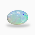 Natural White Ethiopian Opal Stone 20.6 Carats Oval Cabochon Shape 25.5X18mm