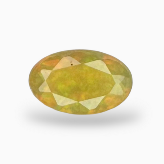 Natural Golden Color Ethiopian Opal Stone 0.16 Carats Oval Shape 5X4mm