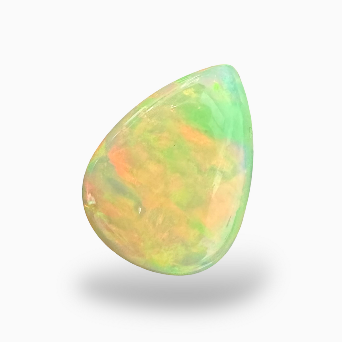 Natural Gold Ethiopian Opal Stone 13.74 Carats Pear Cabochon Shape 24X18mm