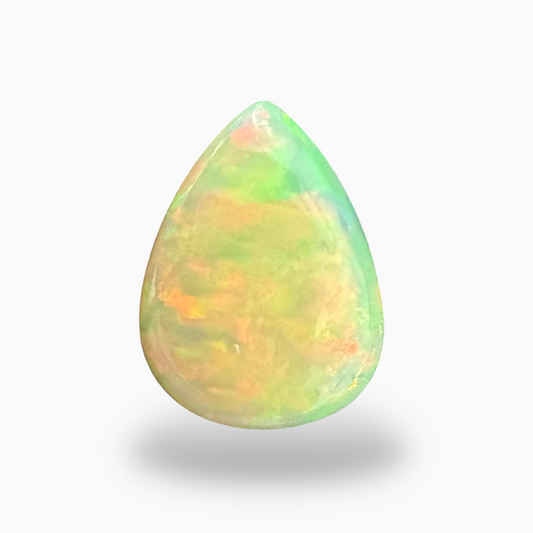 Natural Gold Ethiopian Opal Stone 13.74 Carats Pear Cabochon Shape 24X18mm