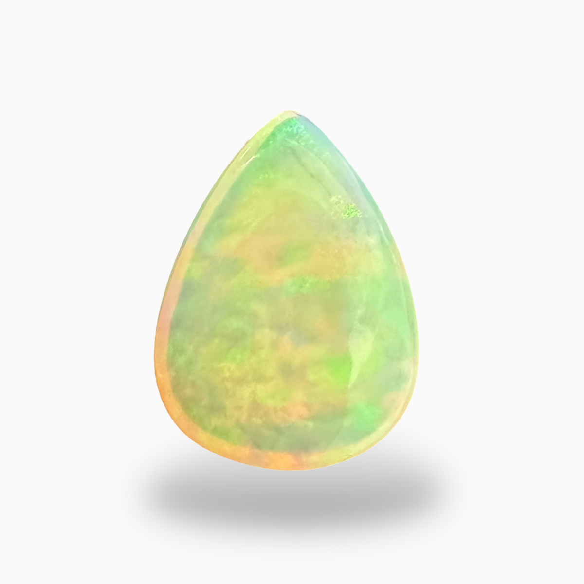 Natural Gold Ethiopian Opal Stone 13.74 Carats Pear Cabochon Shape 24X18mm