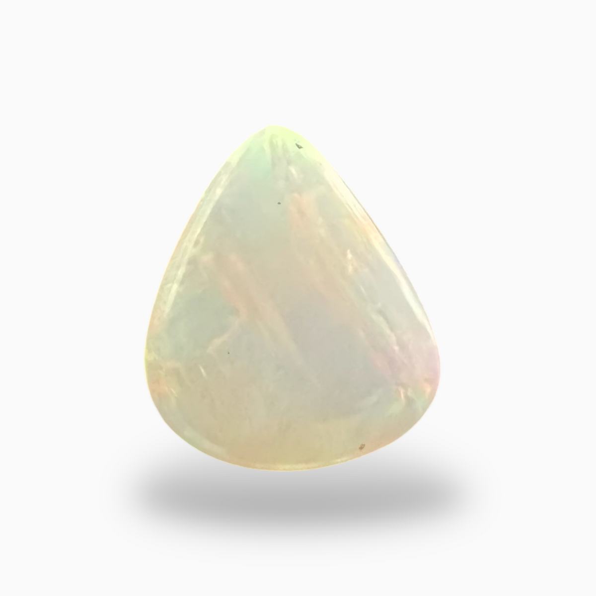 Natural White Color Ethiopian Opal Stone 4.00 Carats Pear Cabochon Shape 13X11mm