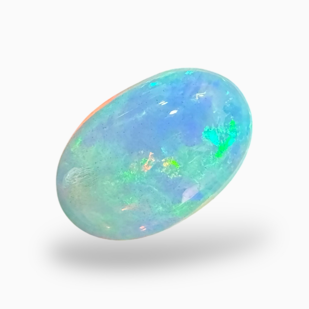 White Opal Stone 4.02 carat 14.5x9.5mm From Ethopia