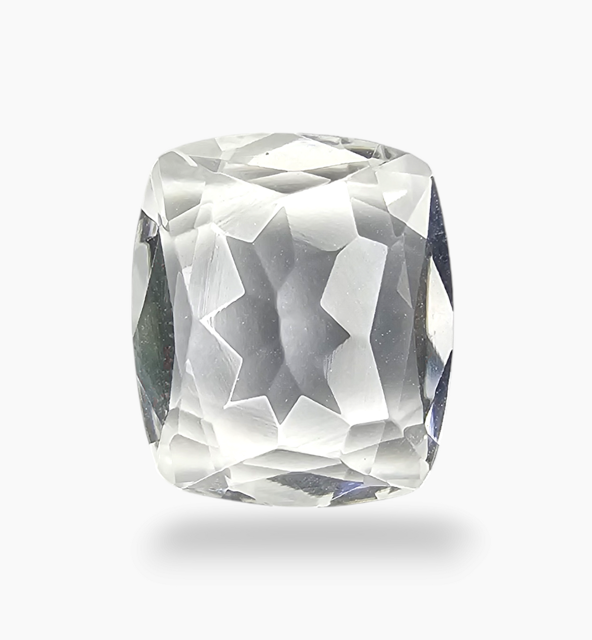 Natural White Topaz Stone 6.69 Carats Cushion Shape Size 14X12mm
