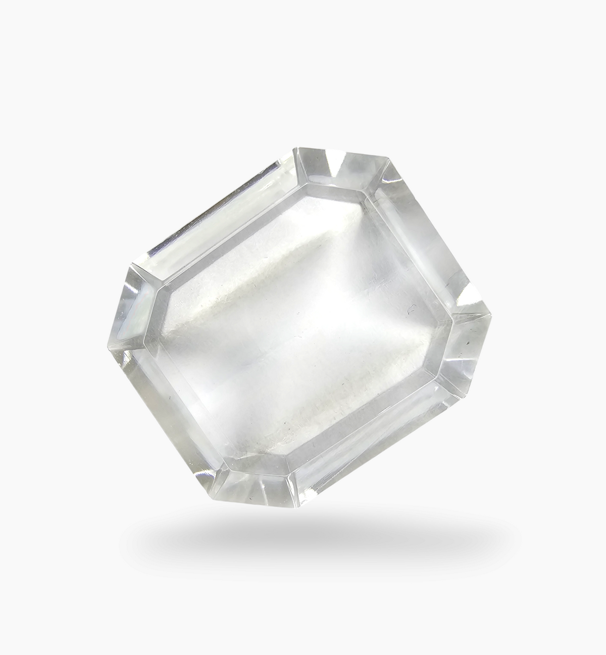 Natural White Topaz Stone 35.96 Carats Emerald Cut Shape Size 20.5X20.9mm