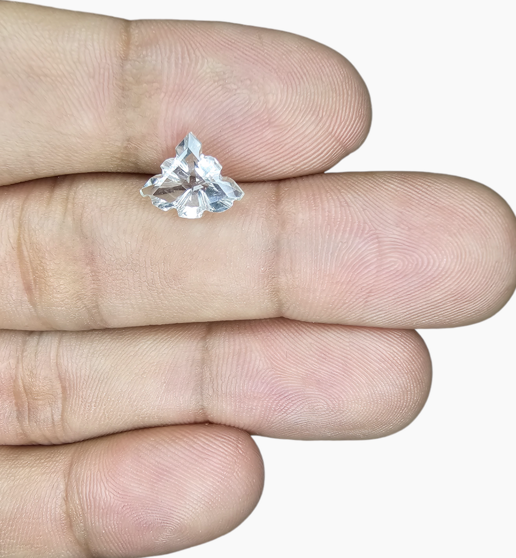 Natural White Topaz Stone 1.74 Carats Fancy Cut Size 11X9mm