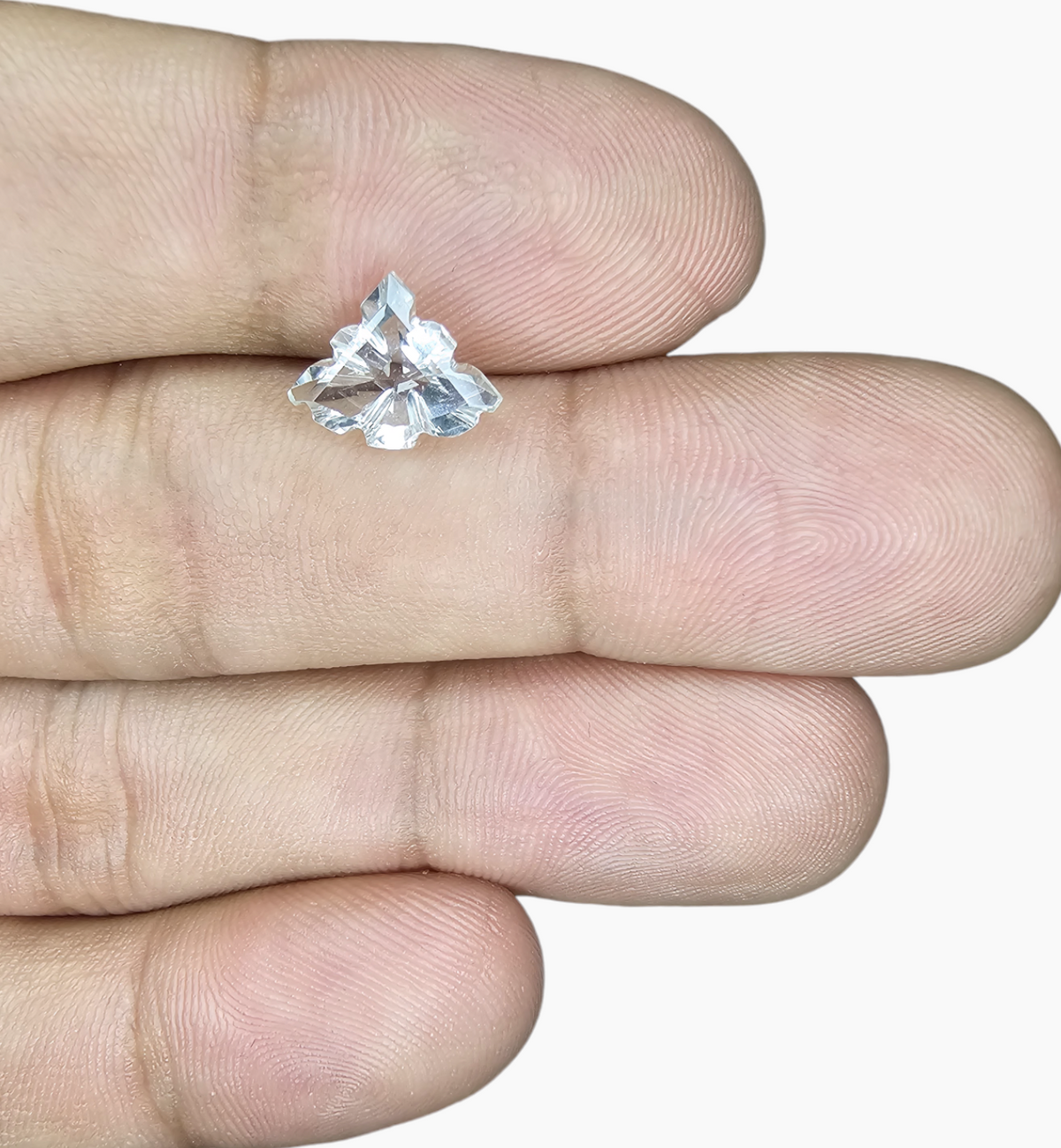 Natural White Topaz Stone 1.74 Carats Fancy Cut Size 11X9mm