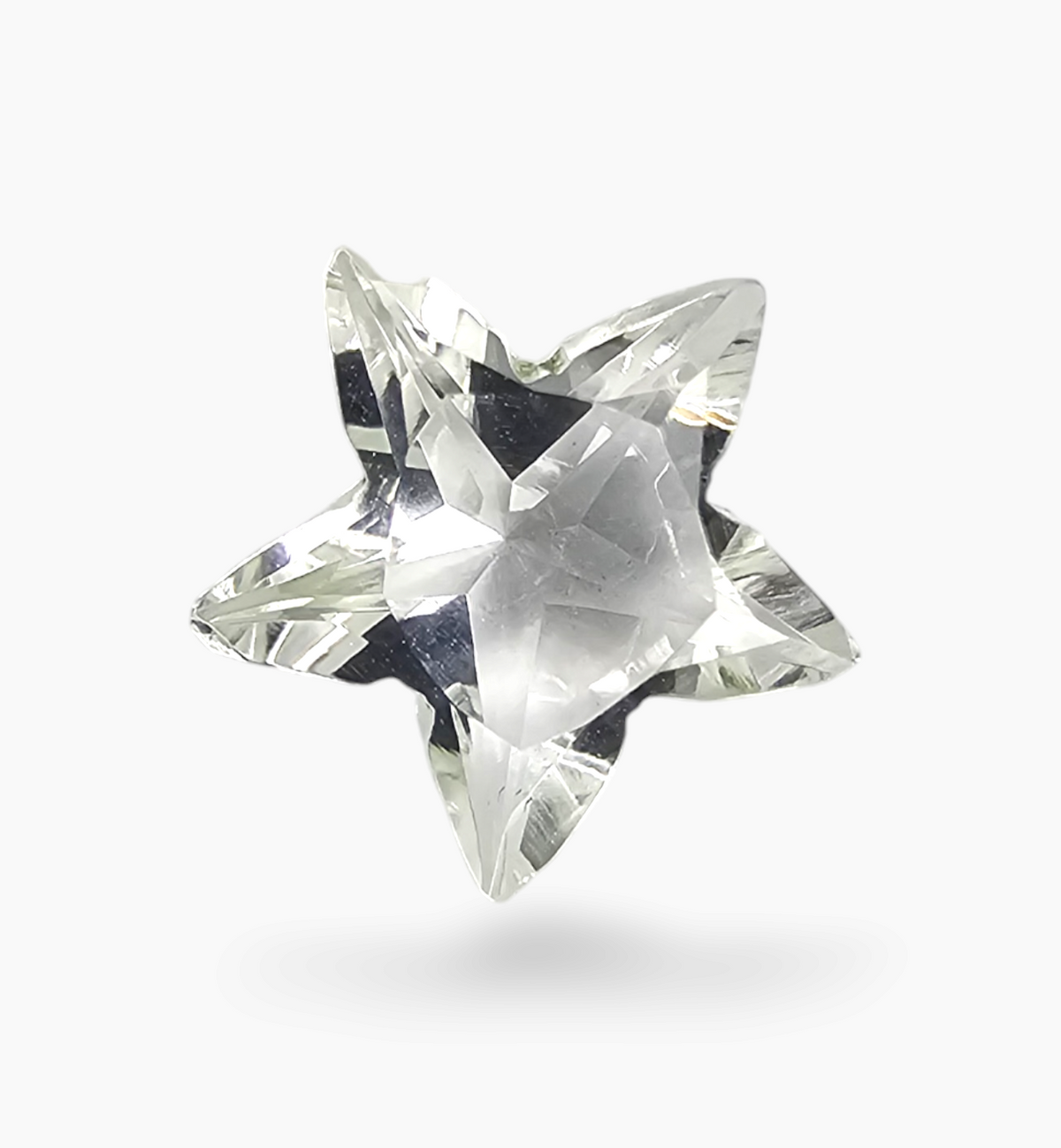 Natural White Topaz Stone 2.56 Carats Star Fancy Cut  Size 10.5X10.5mm