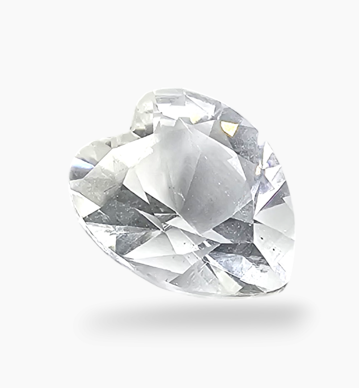 Natural White Topaz Stone 2.46 Carats Heart Shape Size 10X8.5mm