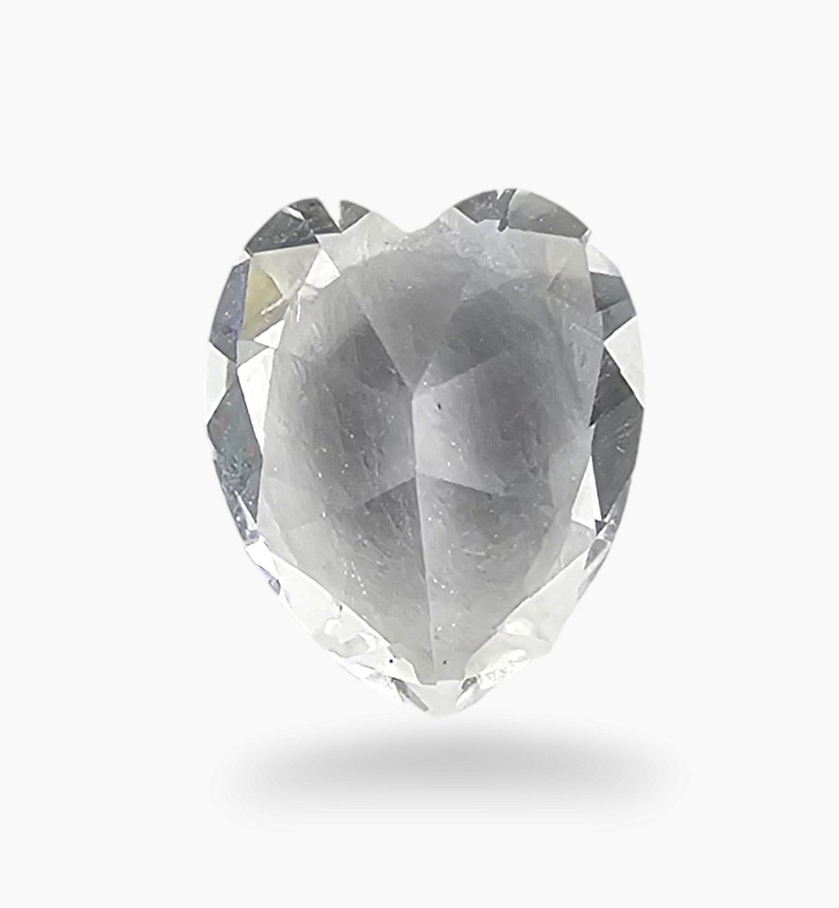 Natural White Topaz Stone 2.46 Carats Heart Shape Size 10X8.5mm
