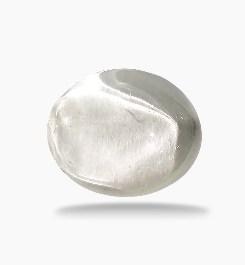 Natural White Topaz Stone 12.09 Carats Oval Cabochon Shape Size 17X14.2mm