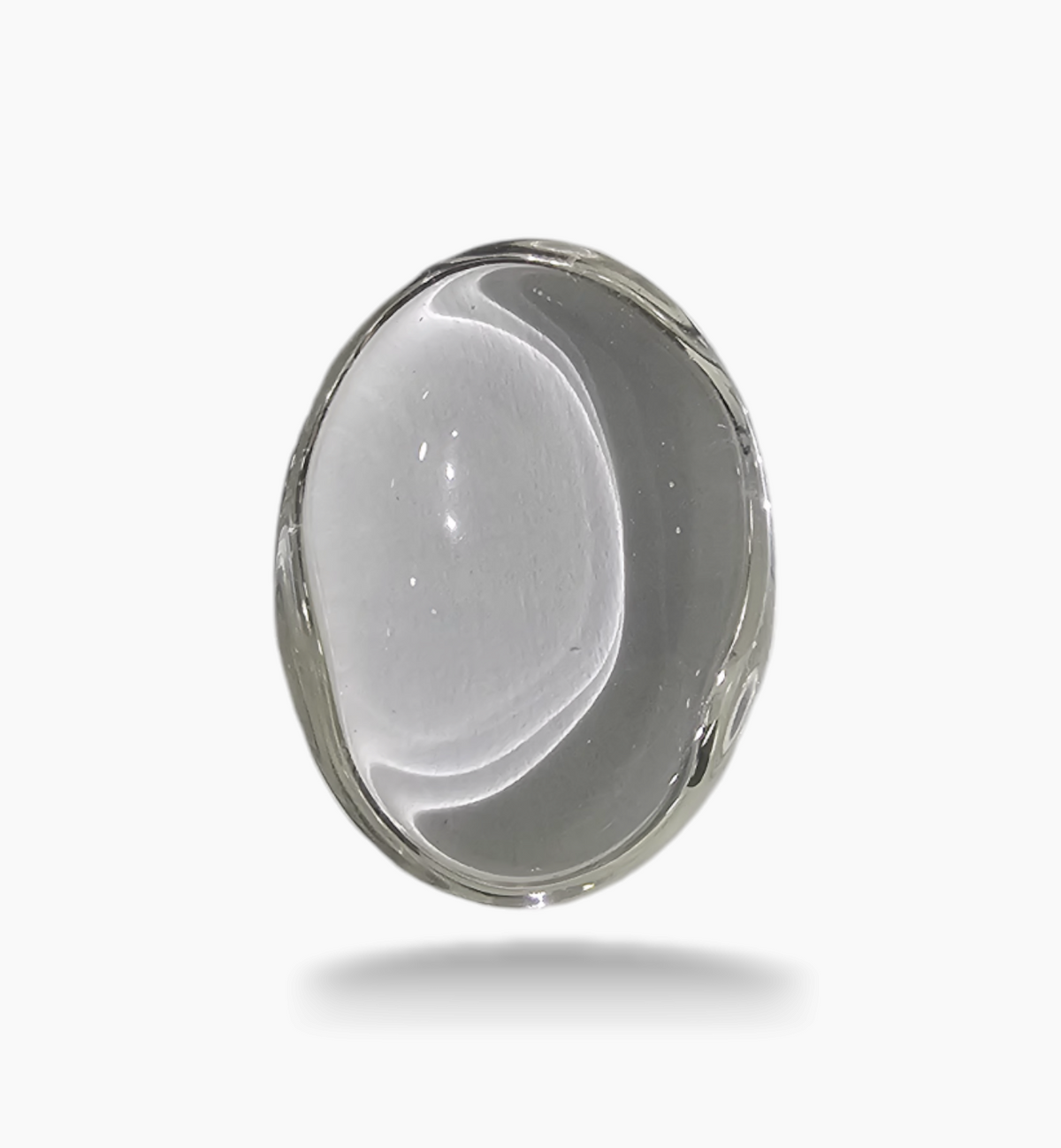 Natural White Topaz Stone 12.99 Carats Oval Cabochon Size 20X15mm