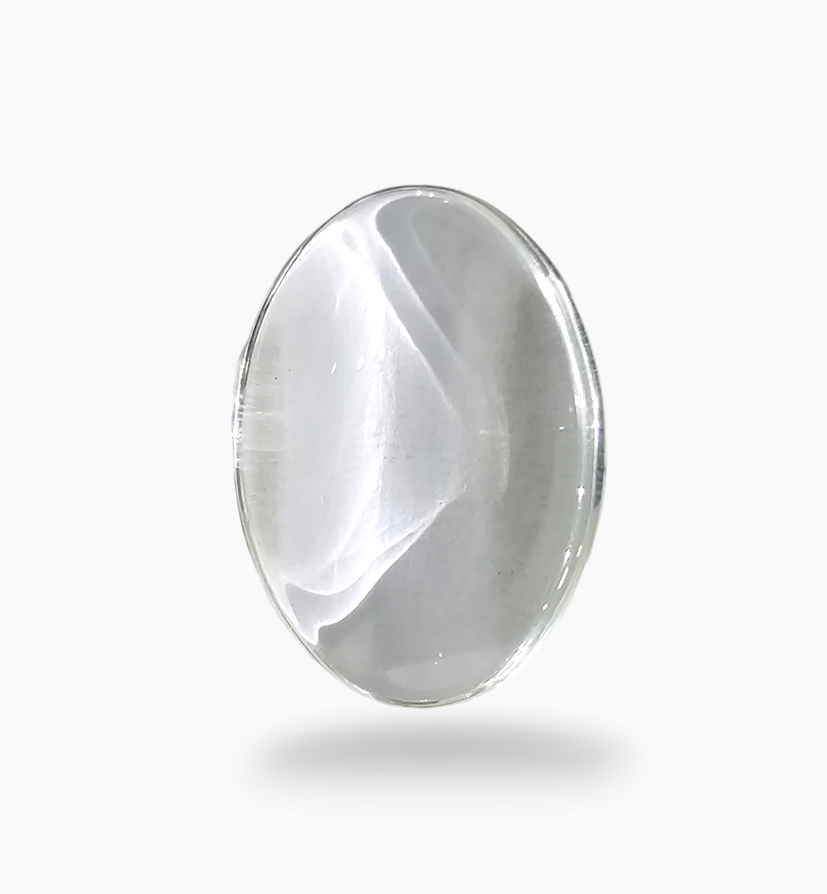 Natural White Topaz Stone 16.35 Carats Oval Cabochon Shape Size 20.5X10.6mm