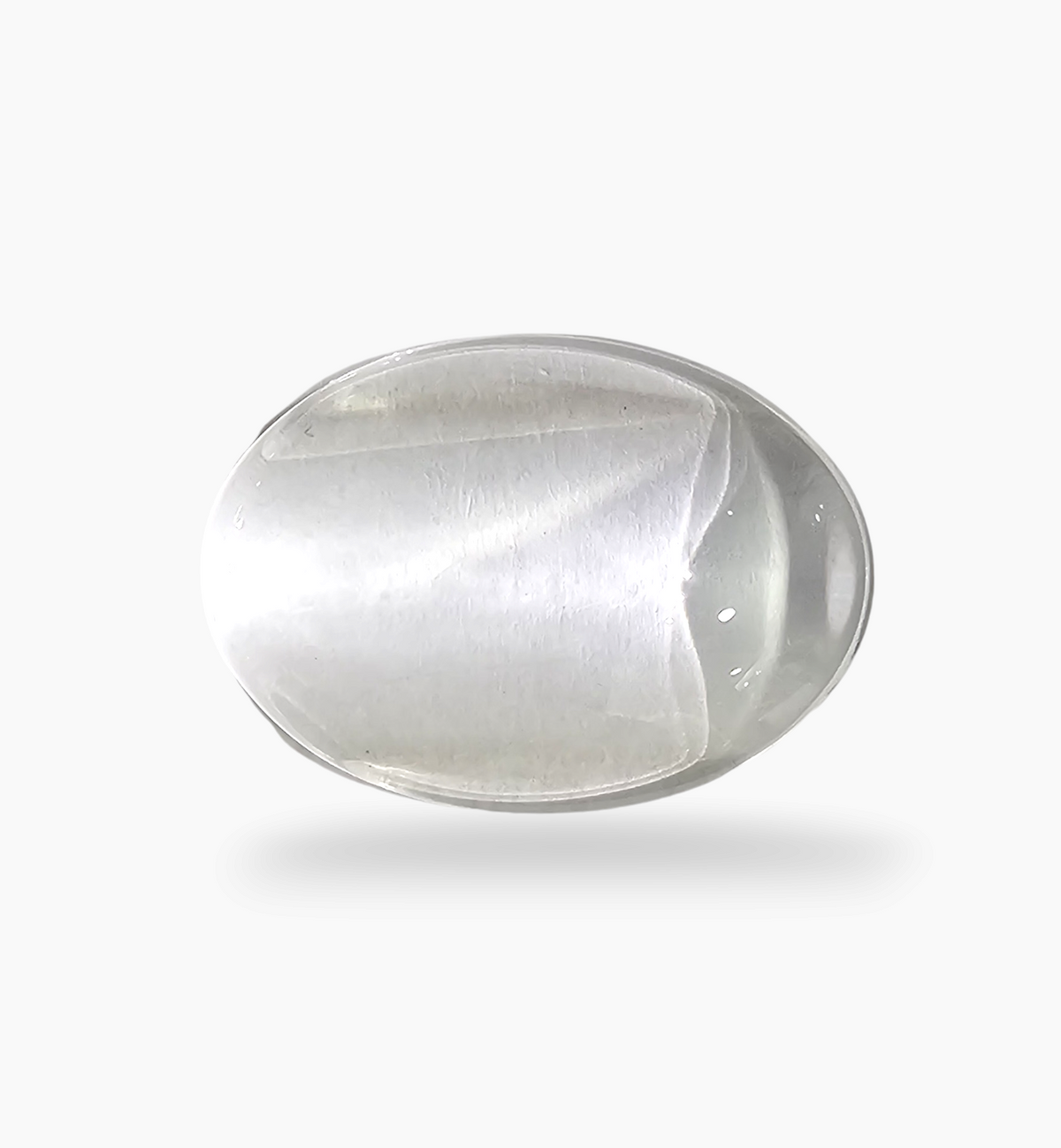 Natural White Topaz Stone 16.35 Carats Oval Cabochon Shape Size 20.5X10.6mm