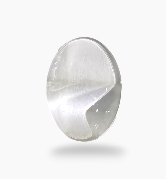 Natural White Topaz Stone 16.49 Carats Oval Cabochon Shape Size 20.5X10.2mm